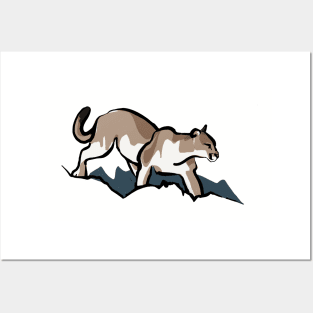 Cougar design | Mountain lion Posters and Art